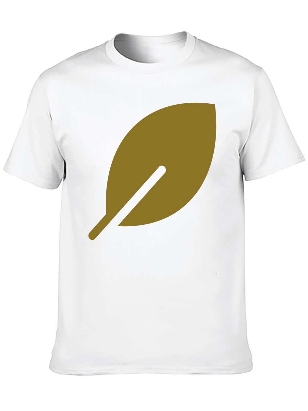 Leaf Design Black T-Shirt