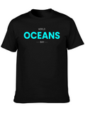 World Oceans Day Black Graphic Tee