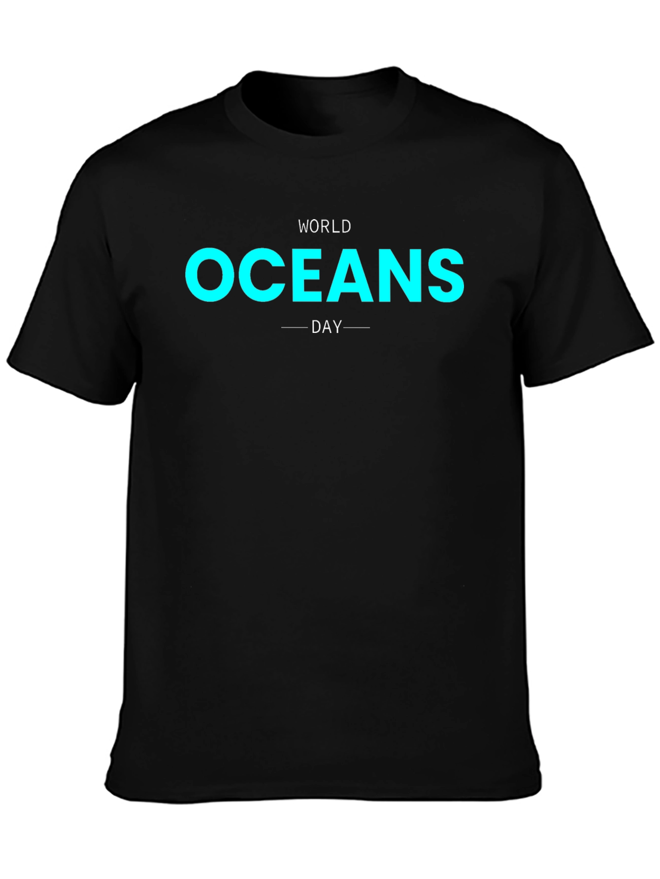 World Oceans Day Black Graphic Tee