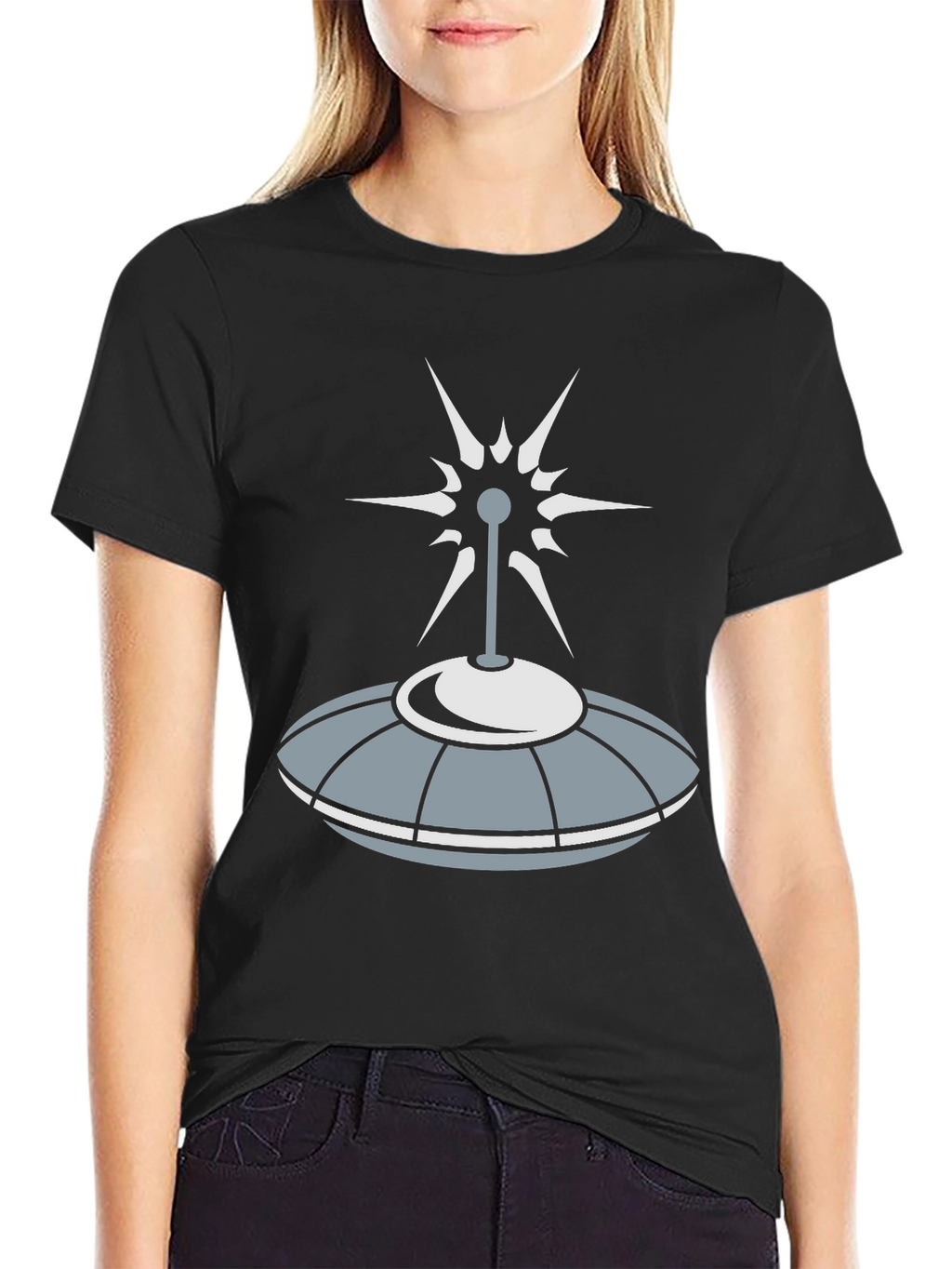 Retro UFO Graphic T-Shirt - Sci-Fi Style