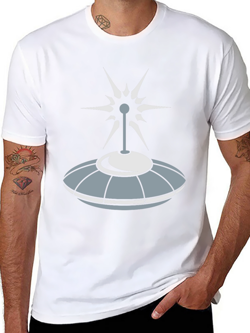 Retro UFO Graphic T-Shirt - Sci-Fi Style