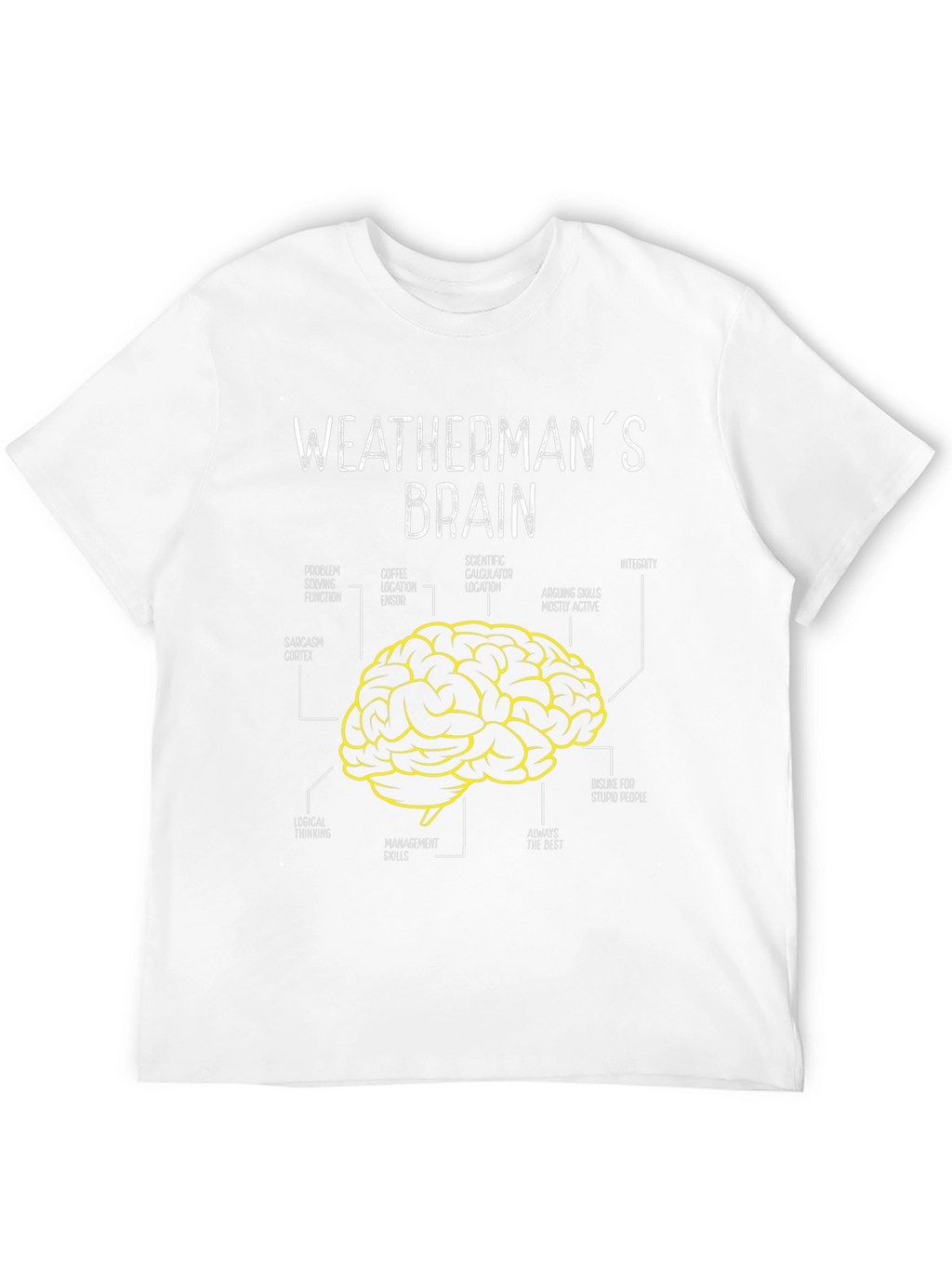 Weathermans Brain T-Shirt - Funny Weather Forecast Tee