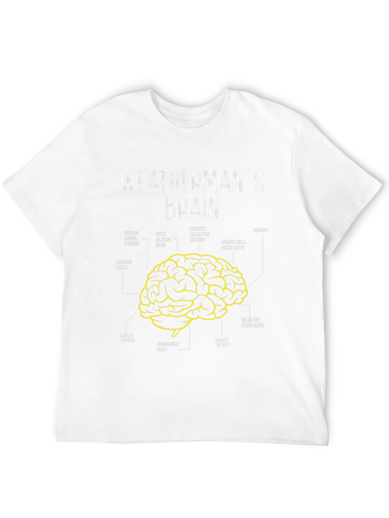 Weathermans Brain T-Shirt - Funny Weather Forecast Tee