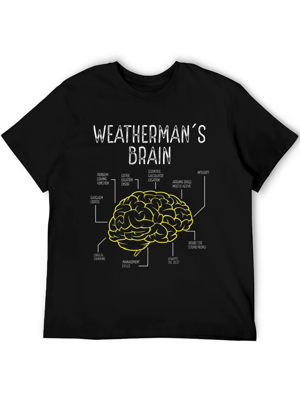 Weathermans Brain T-Shirt - Funny Weather Forecast Tee