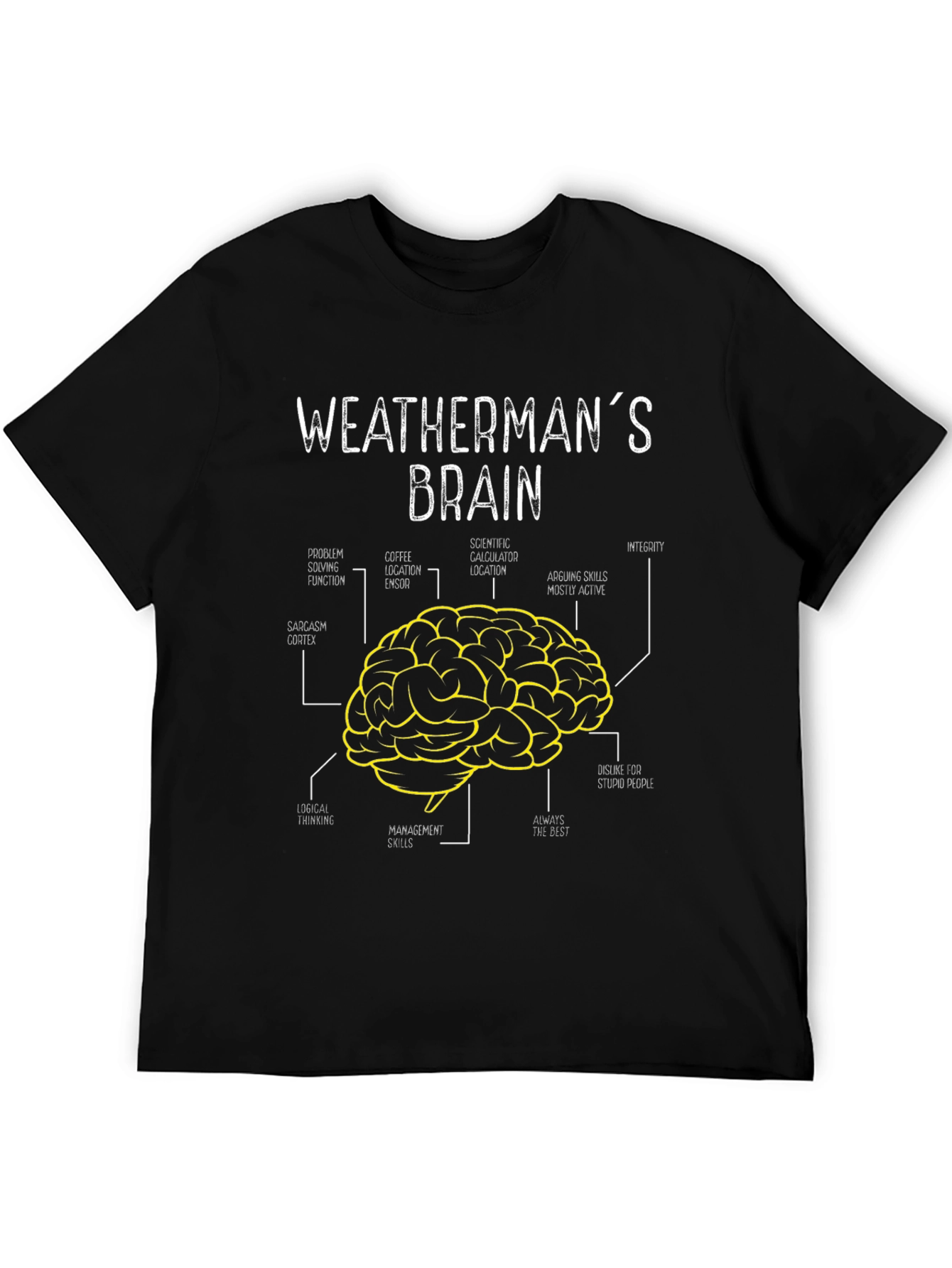 Weathermans Brain T-Shirt - Funny Weather Forecast Tee