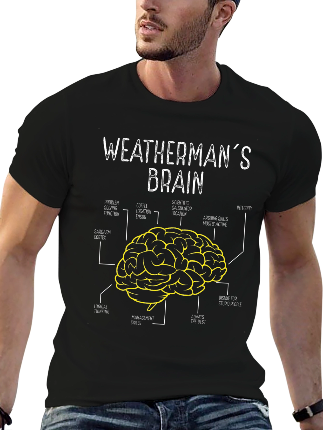 Weathermans Brain T-Shirt - Funny Weather Forecast Tee