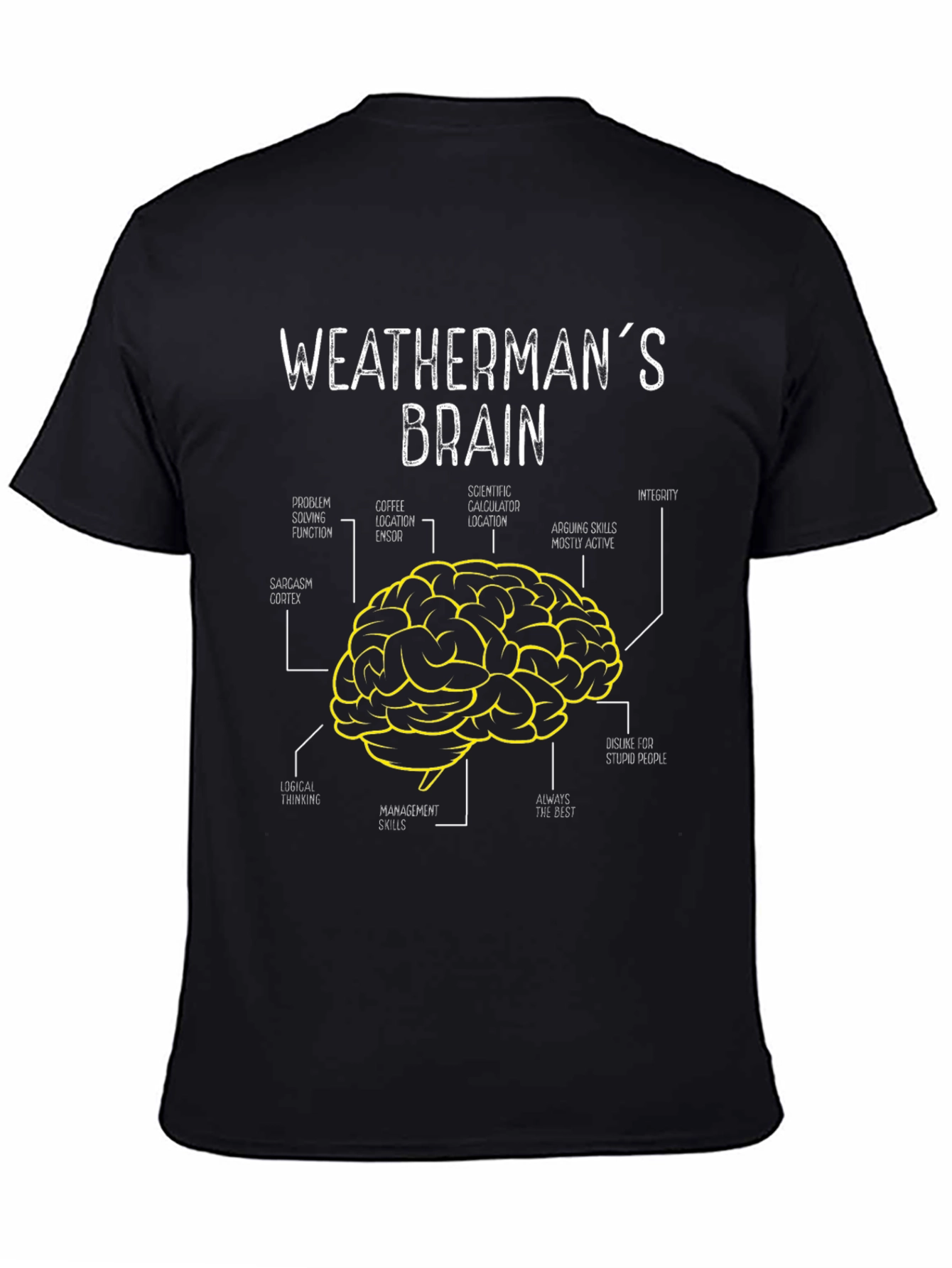 Weathermans Brain T-Shirt - Funny Weather Forecast Tee