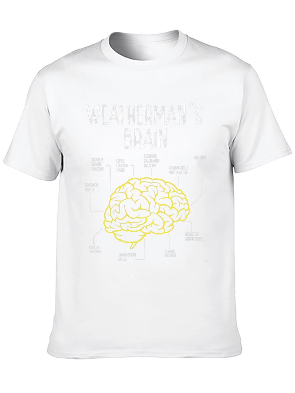 Weathermans Brain T-Shirt - Funny Weather Forecast Tee