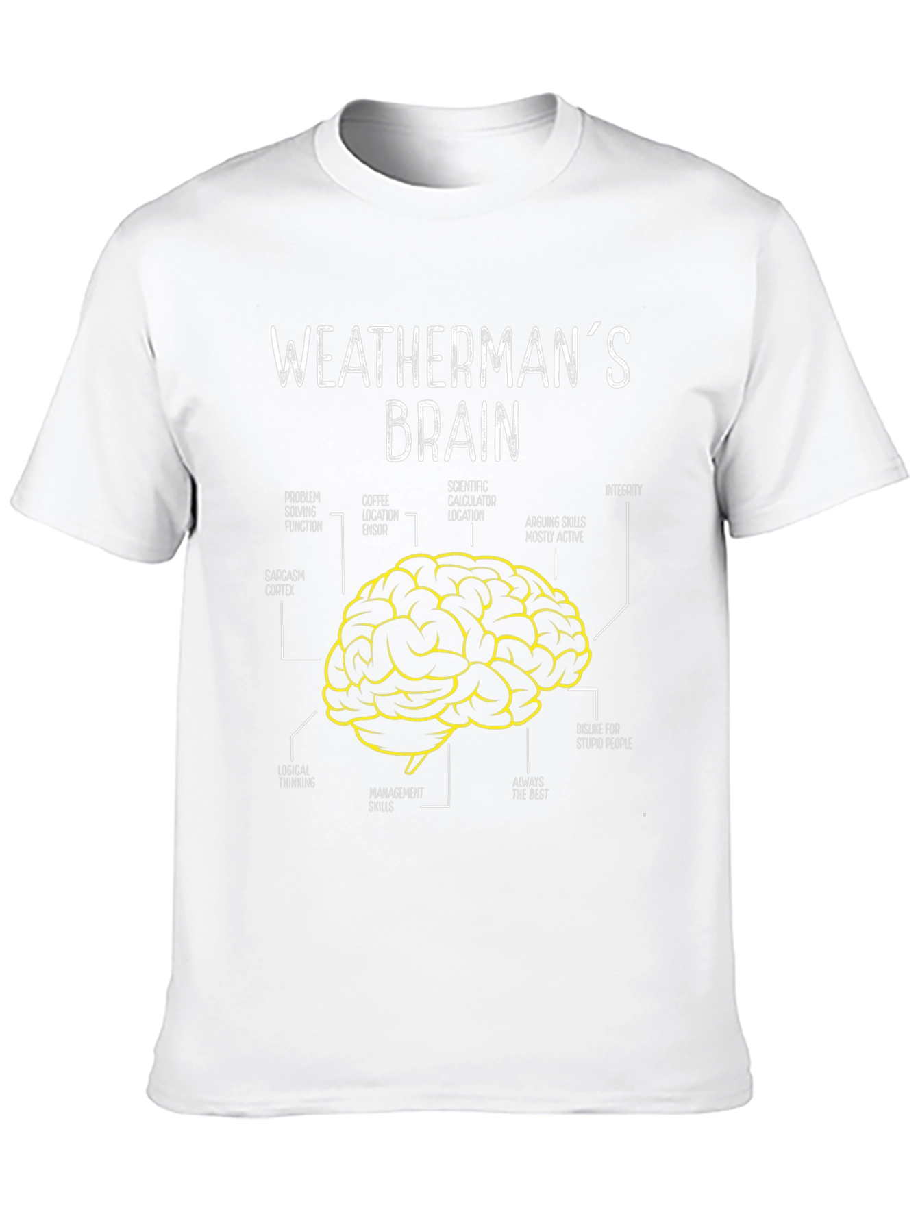 Weathermans Brain T-Shirt - Funny Weather Forecast Tee