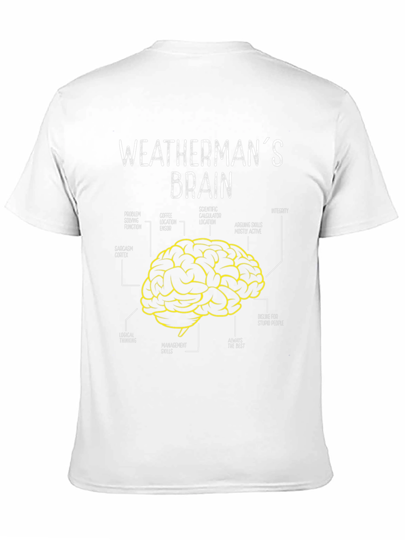 Weathermans Brain T-Shirt - Funny Weather Forecast Tee