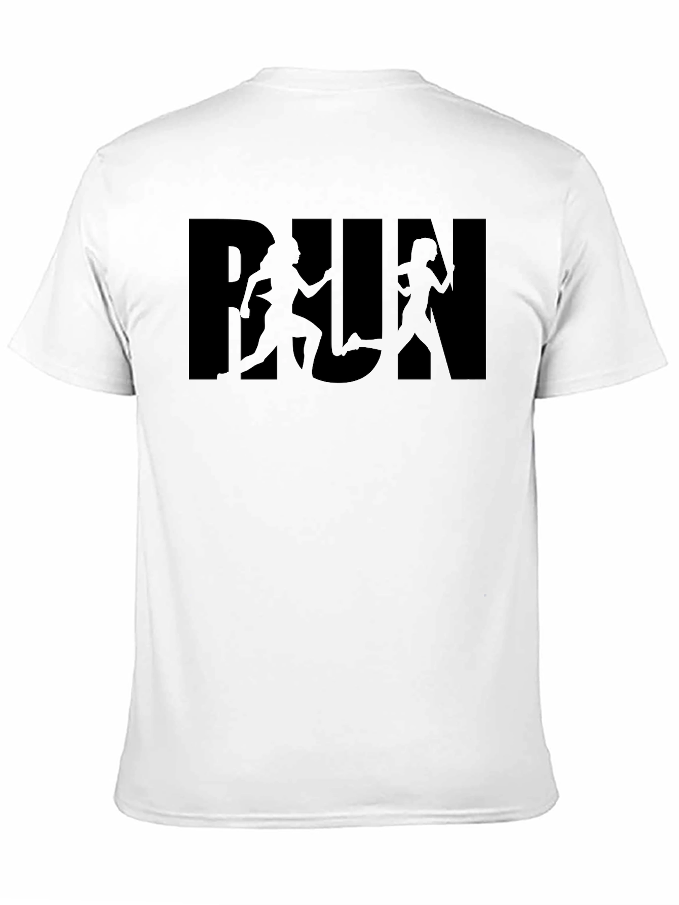 RUN Silhouette Graphic T-Shirt - Black