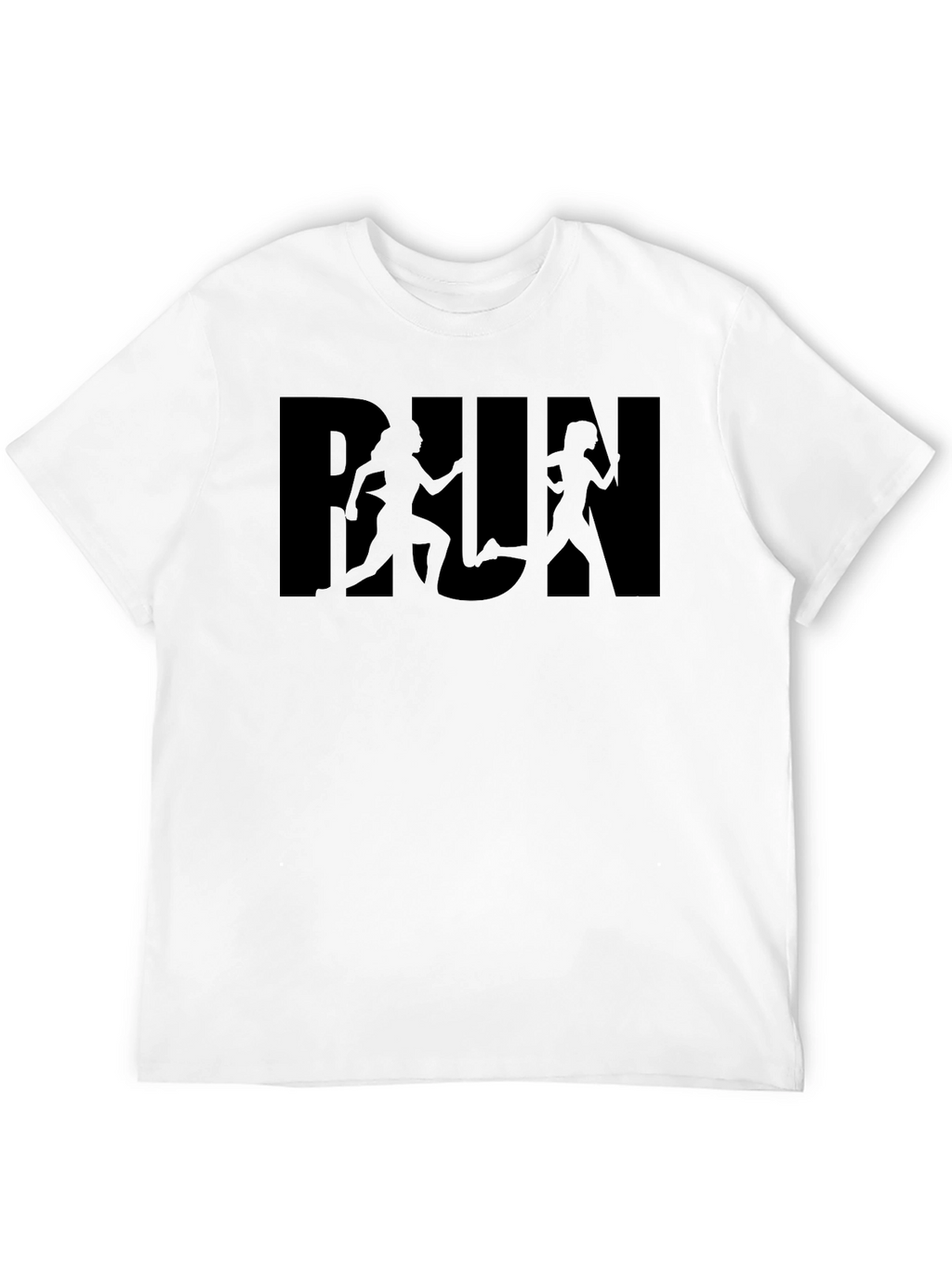 RUN Silhouette Graphic T-Shirt - Black