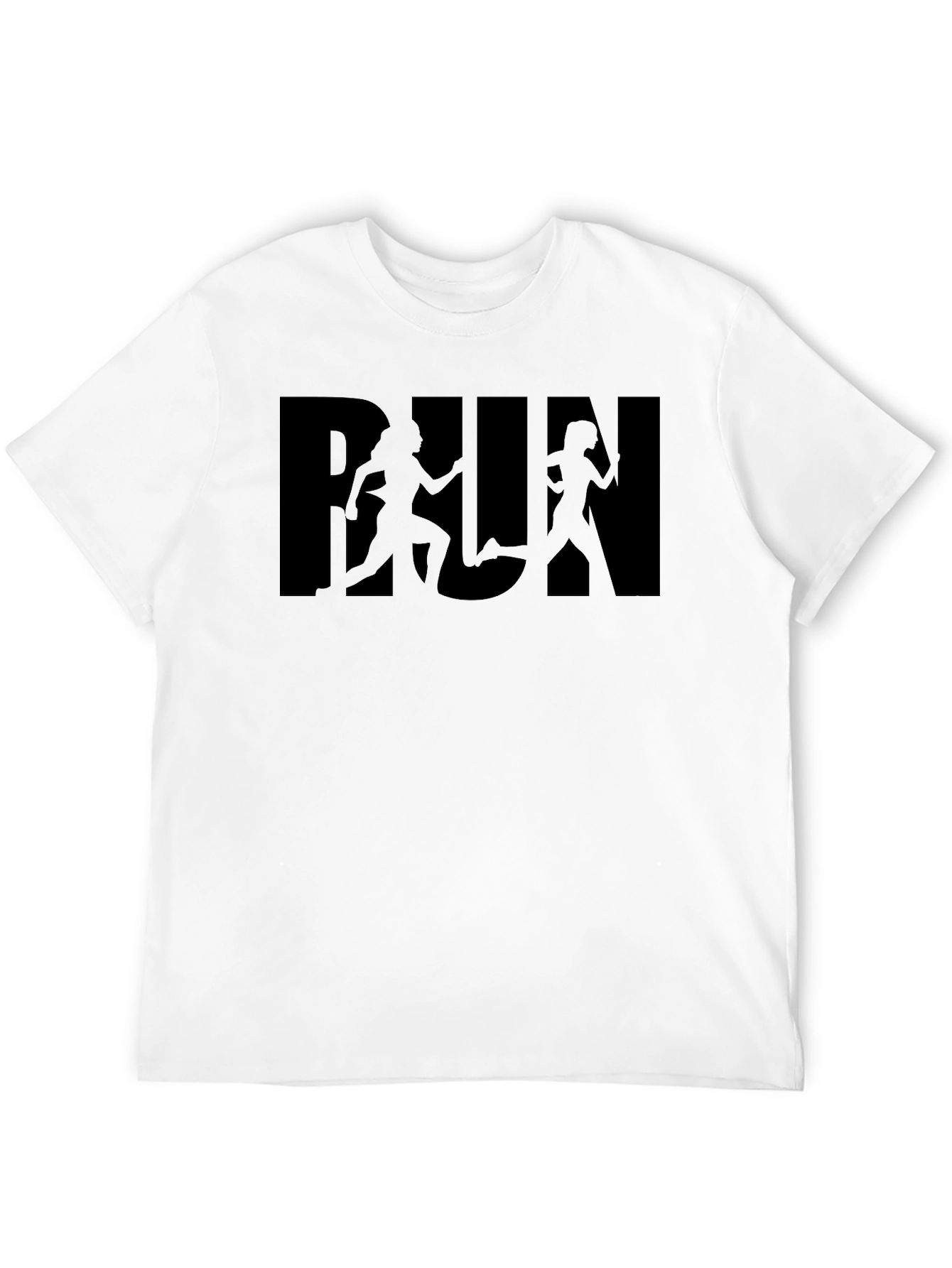RUN Silhouette Graphic T-Shirt - Black