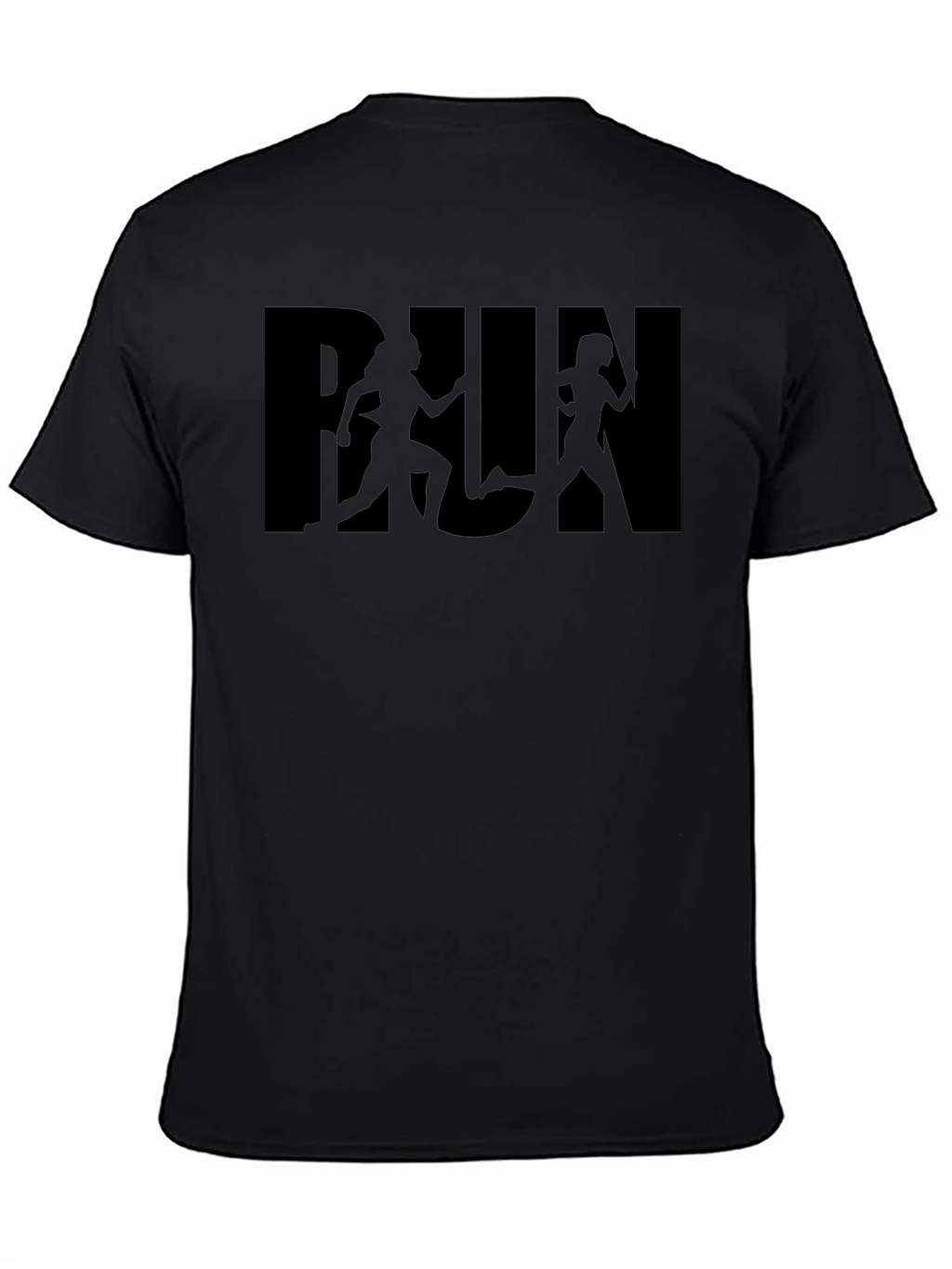RUN Silhouette Graphic T-Shirt - Black