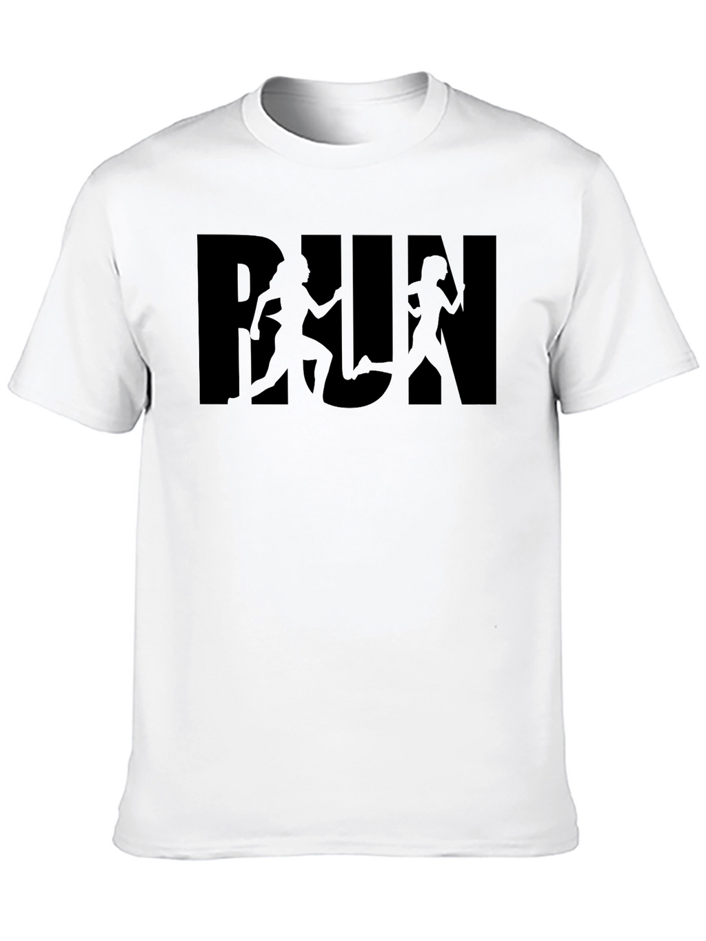 RUN Silhouette Graphic T-Shirt - Black