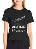 Old Man with a Trumpet Graphic T-Shirt