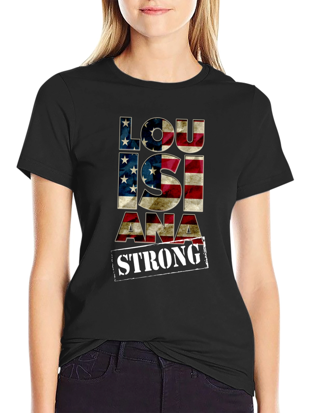Louisiana Strong American Flag Graphic Tee