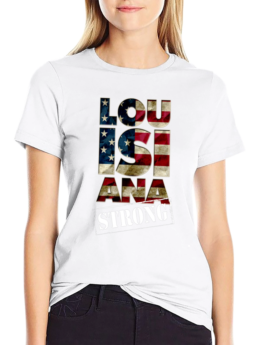 Louisiana Strong American Flag Graphic Tee