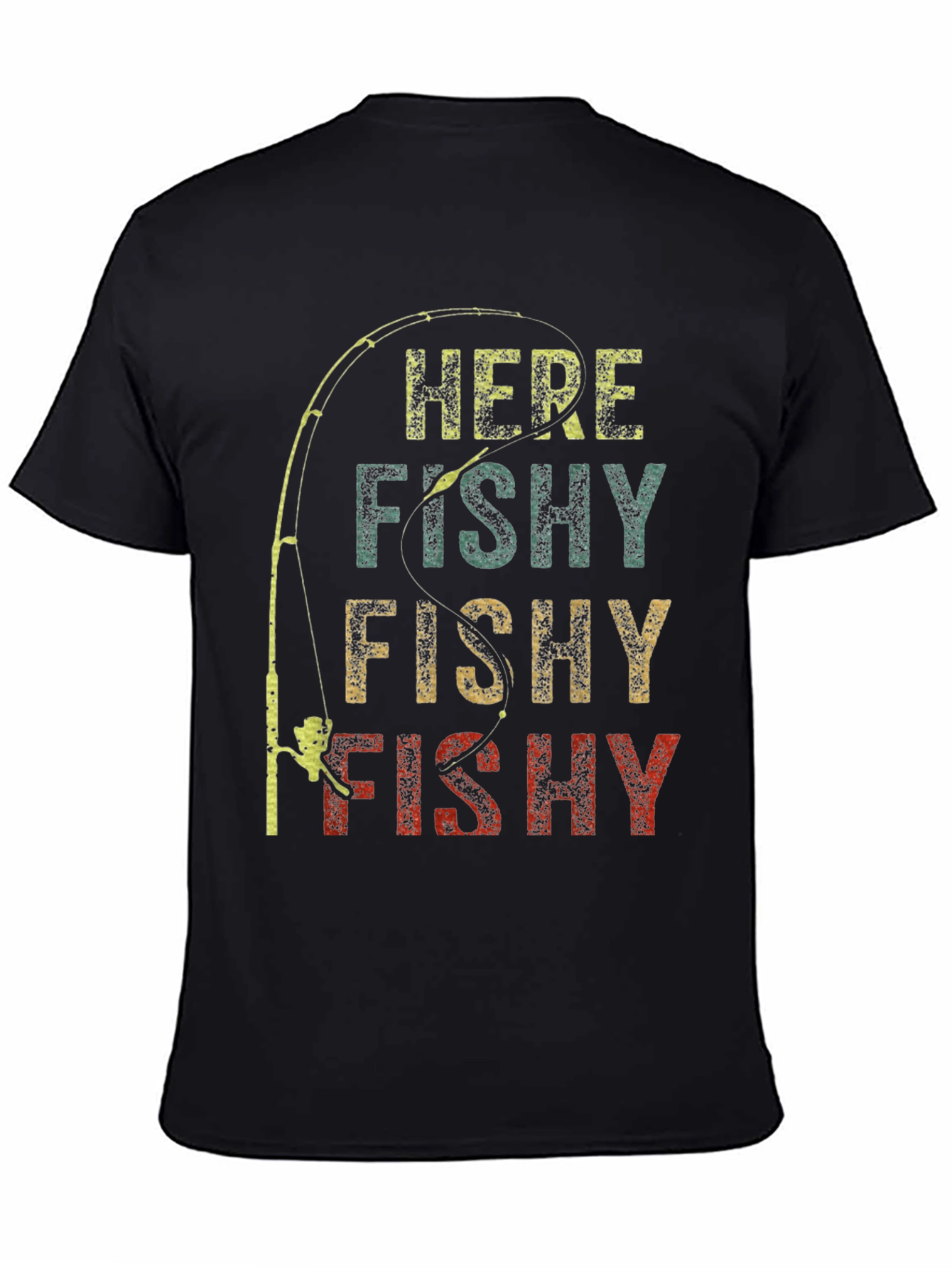 Here Fishy Fishy Graphic Tee - Fishing T-Shirt