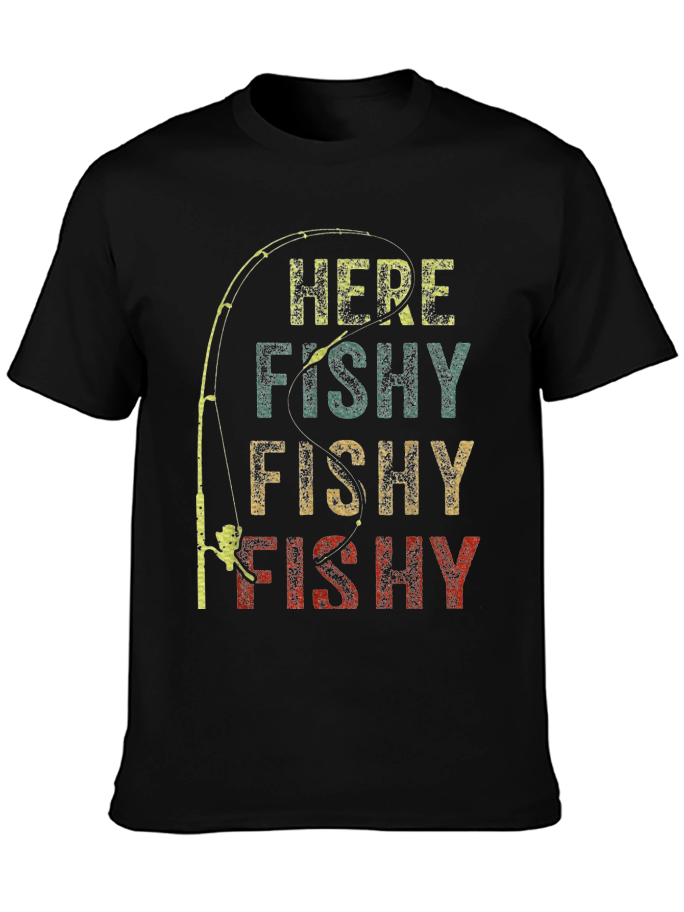 Here Fishy Fishy Graphic Tee - Fishing T-Shirt