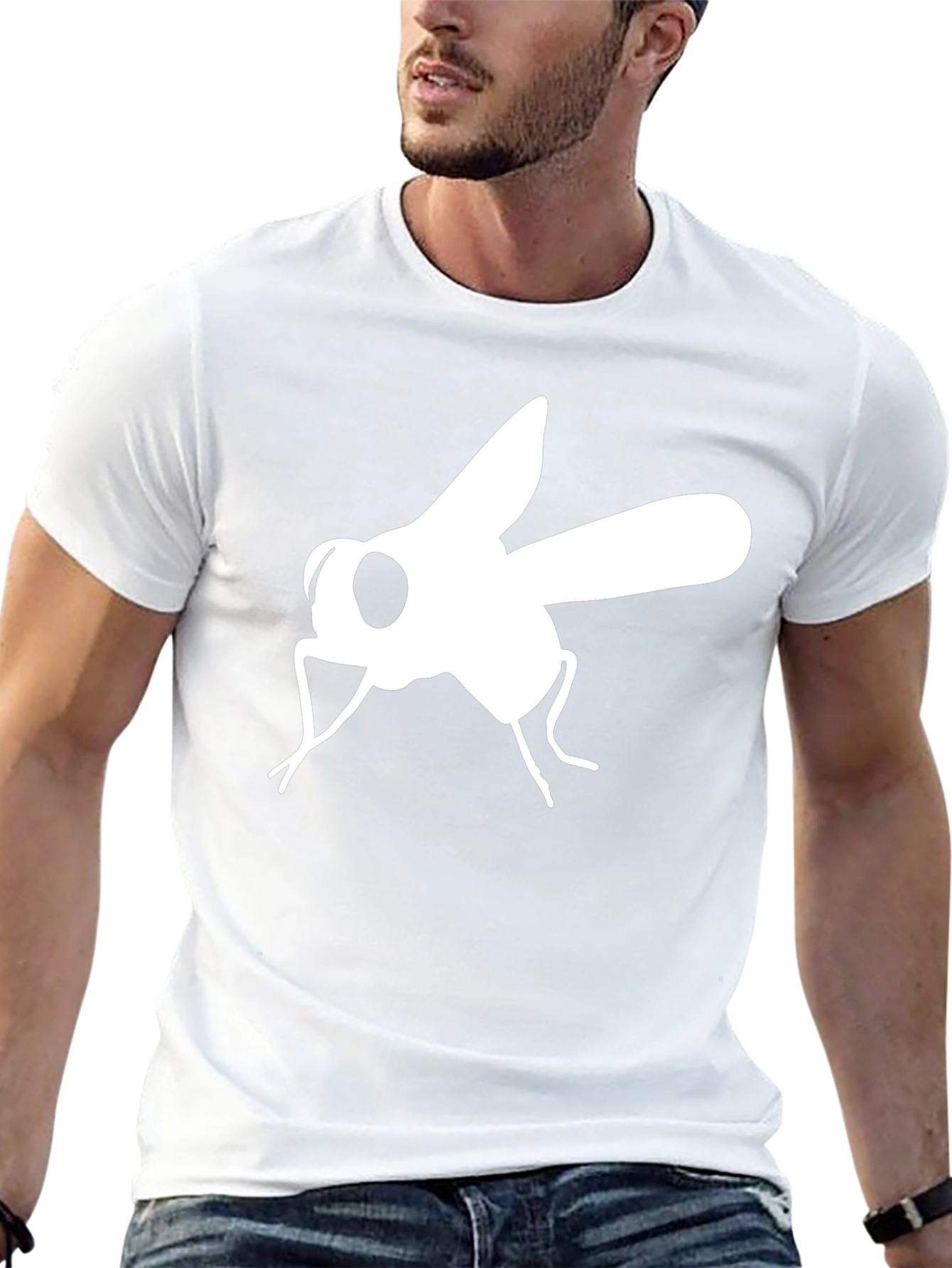 Black Fly Graphic T-Shirt - Mens Casual Tee