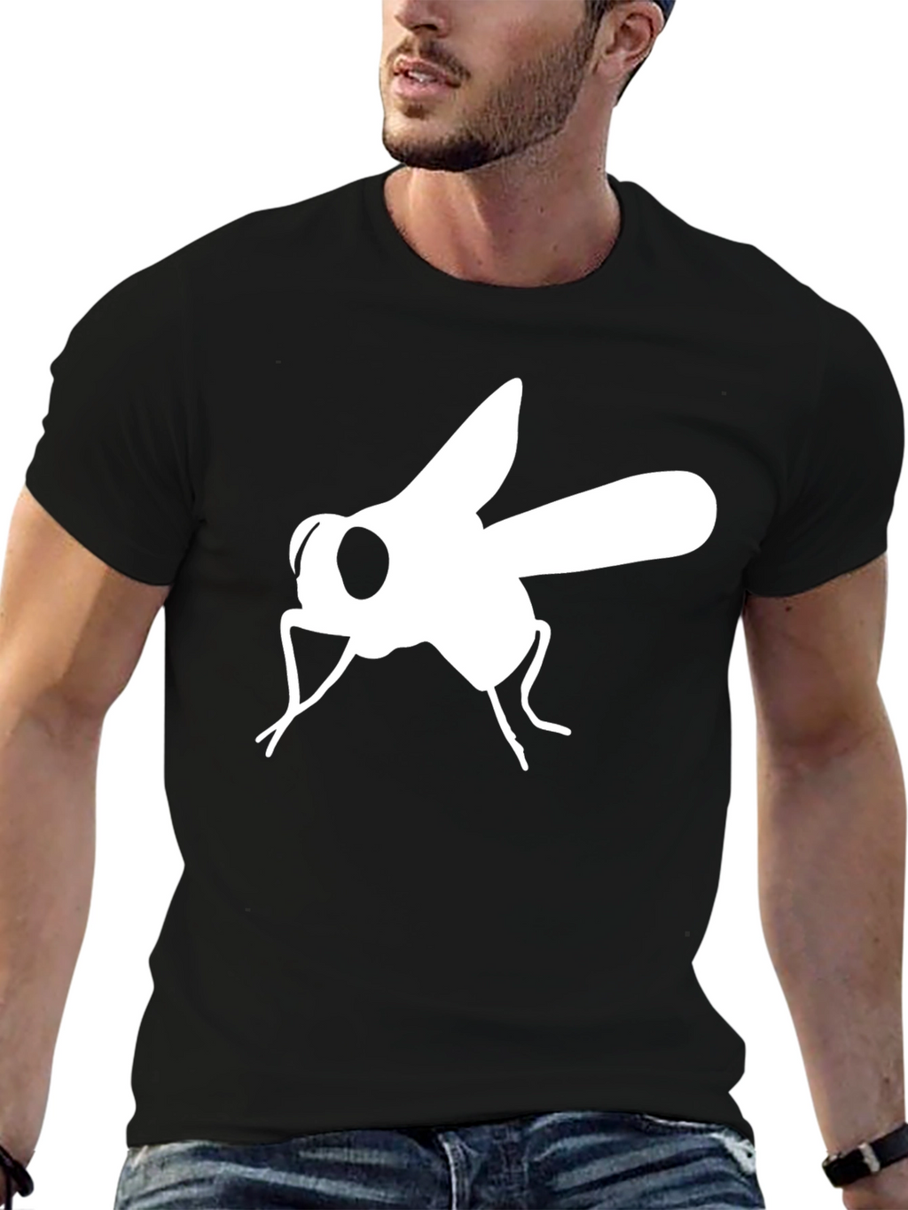 Black Fly Graphic T-Shirt - Mens Casual Tee