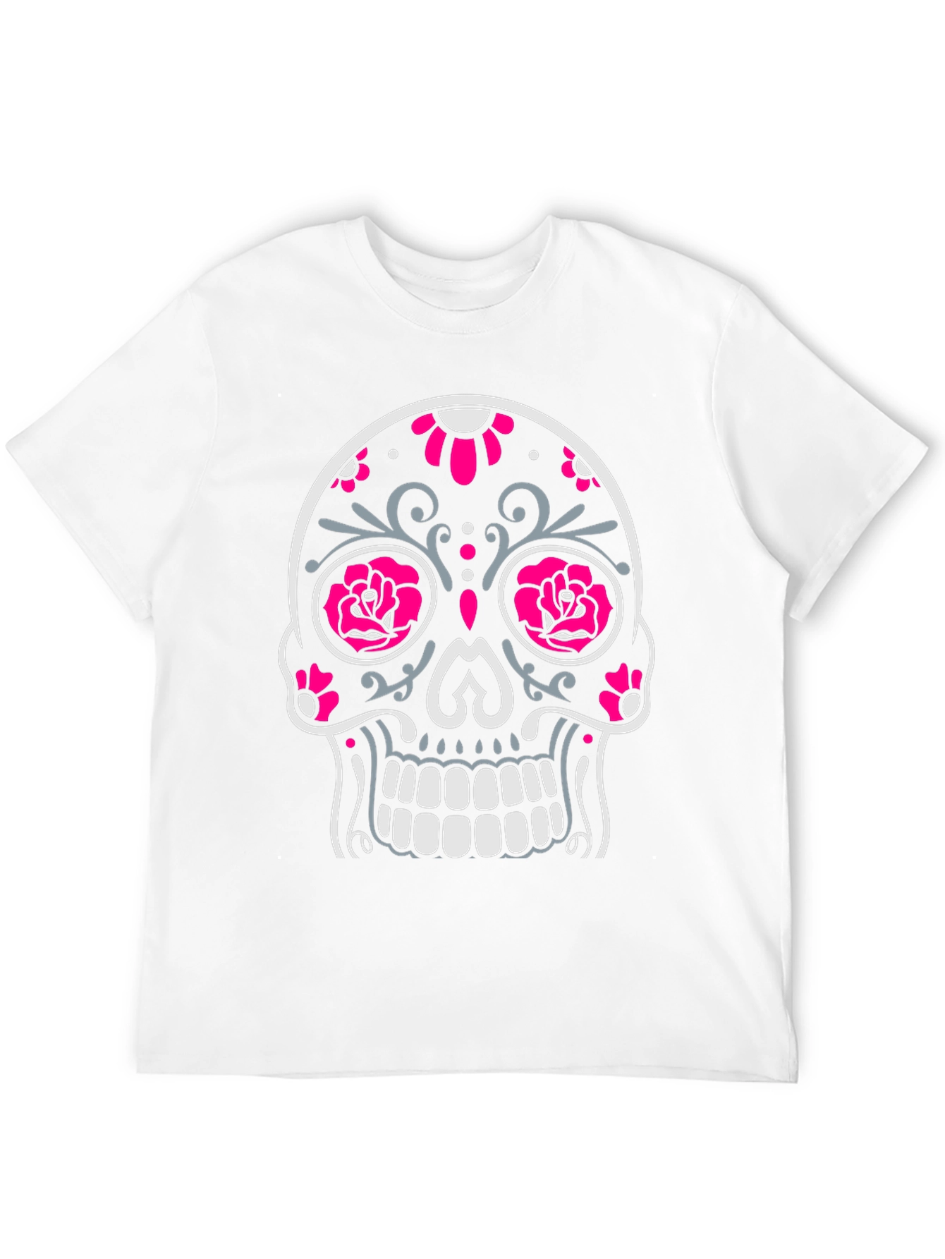 Sugar Skull Graphic Tee - Black Cotton T-Shirt
