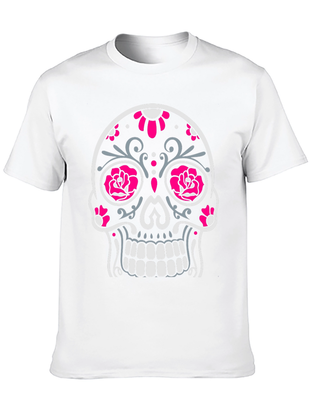 Sugar Skull Graphic Tee - Black Cotton T-Shirt