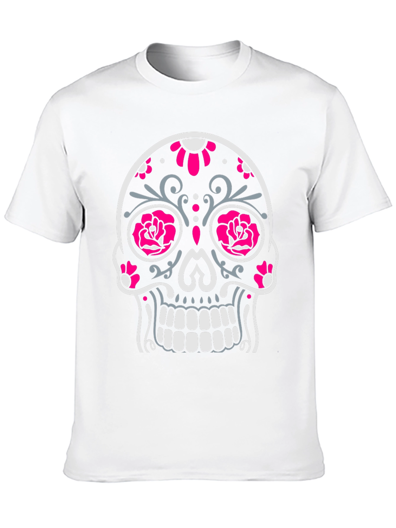 Sugar Skull Graphic Tee - Black Cotton T-Shirt