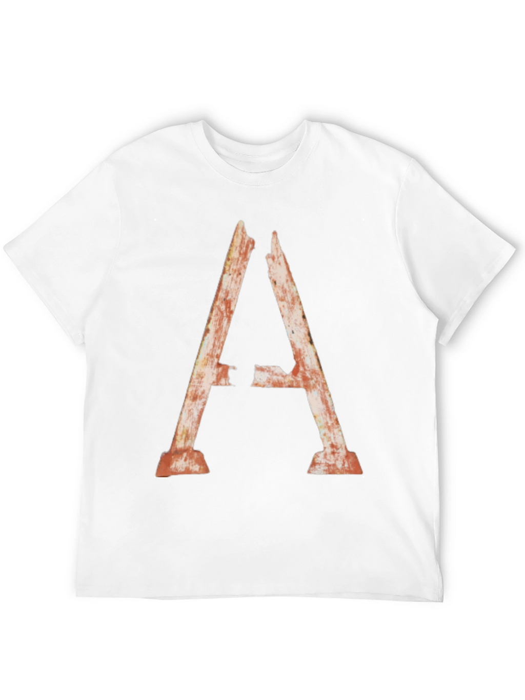 Rustic Letter A Graphic Tee - Distressed Style Shirt