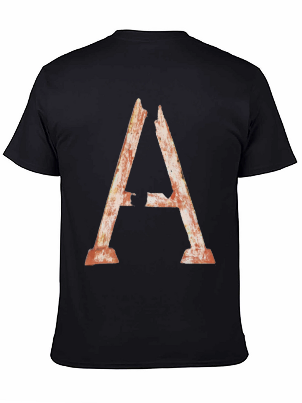 Rustic Letter A Graphic Tee - Distressed Style Shirt
