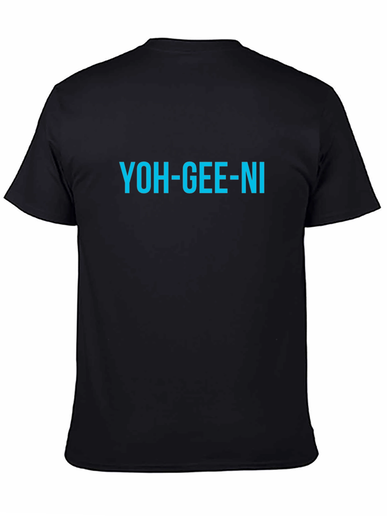 YOH-GEE-NI Black Graphic Tee - Casual Style