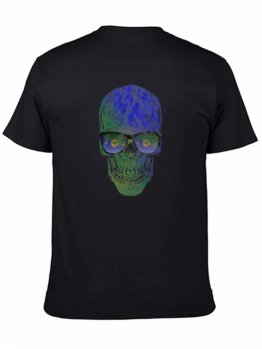 Skull with Glasses Graphic T-Shirt - Stylish Mens Tee