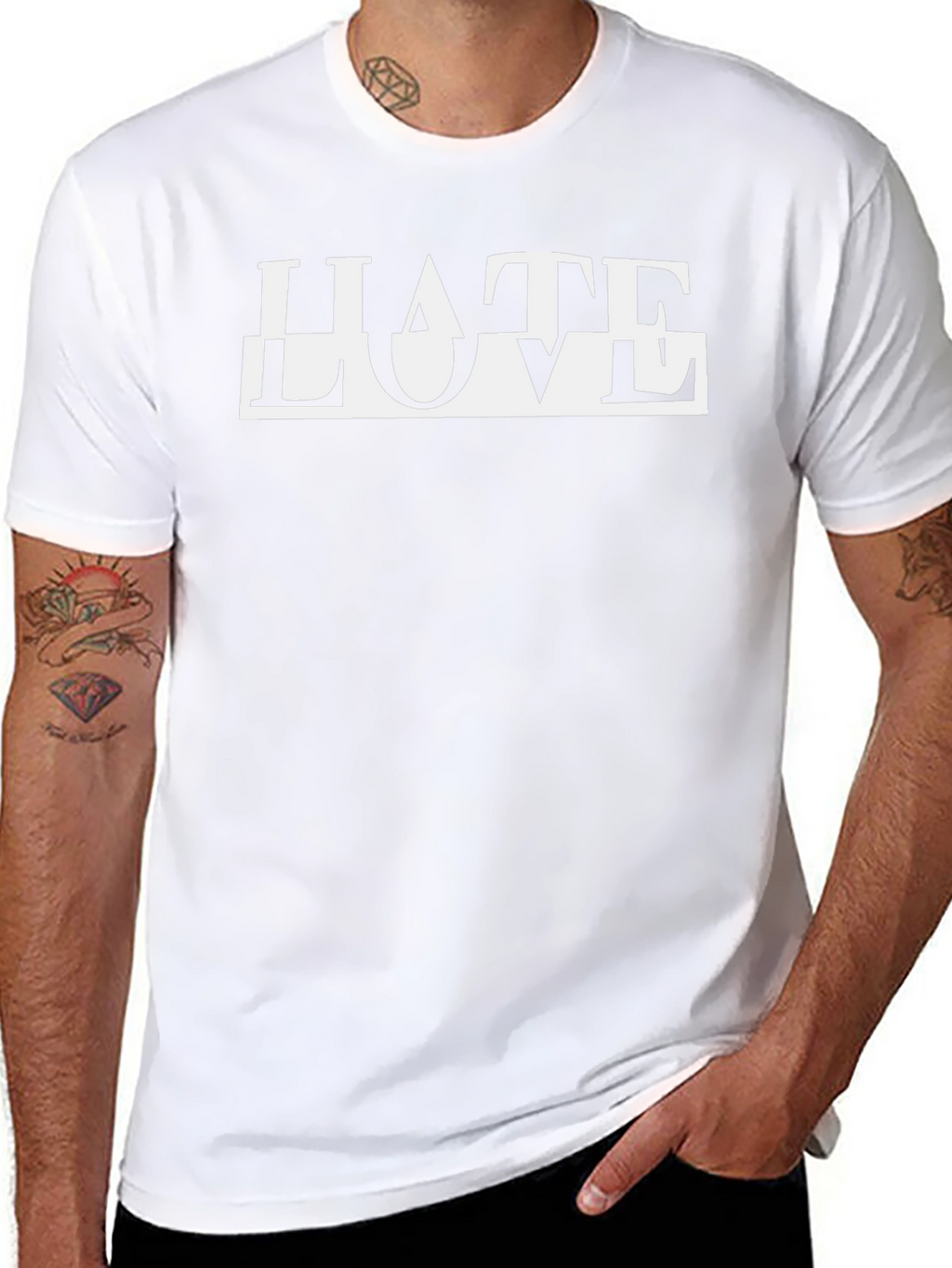 HATE LOVE Graphic Tee - Black T-Shirt
