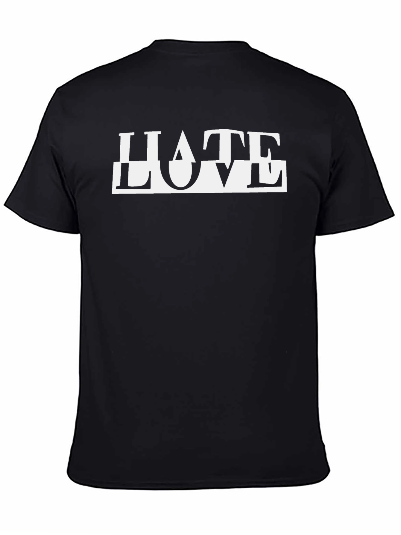 HATE LOVE Graphic Tee - Black T-Shirt