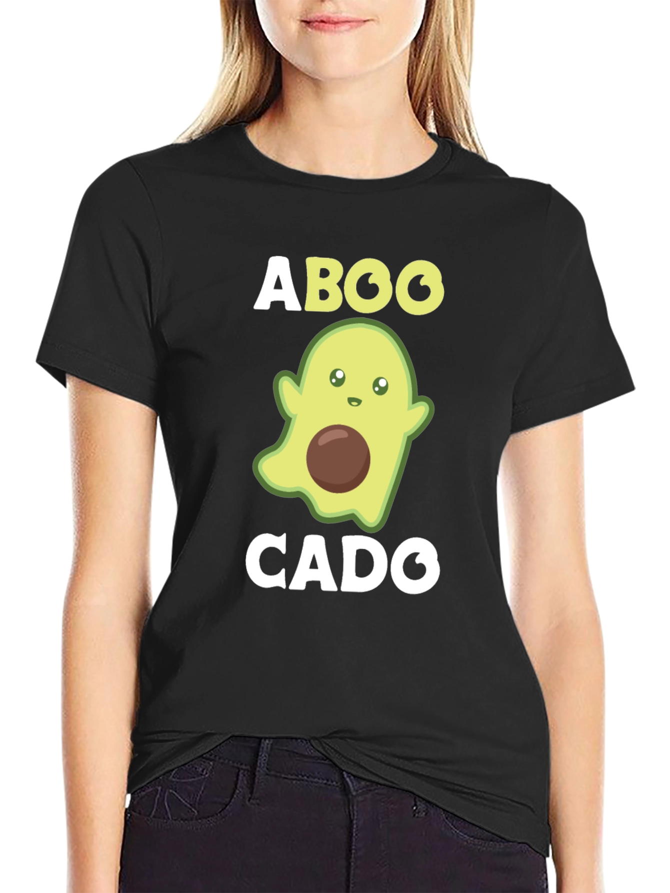 Aboocado Funny Halloween Ghost Avocado T-Shirt