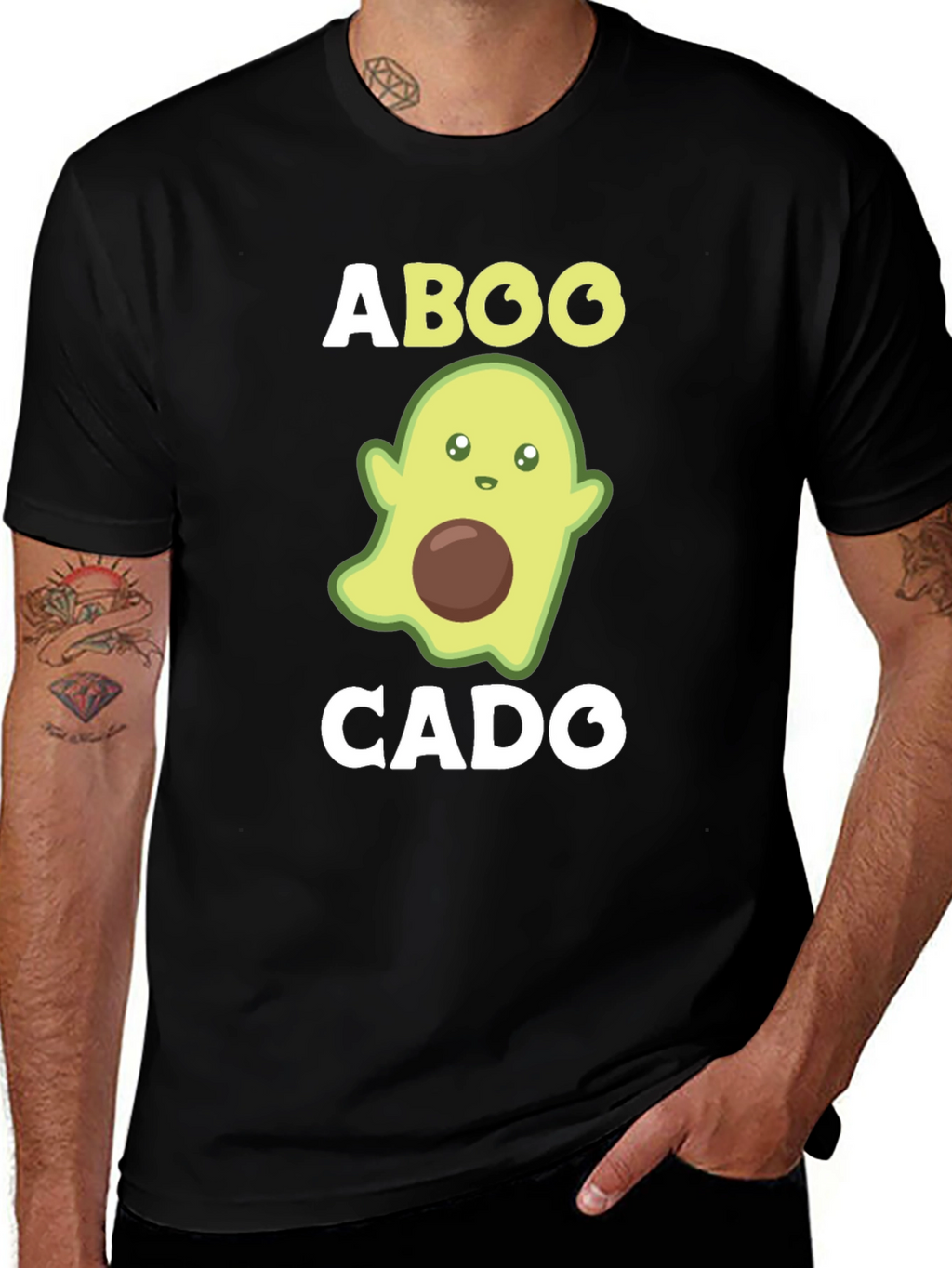 Aboocado Funny Halloween Ghost Avocado T-Shirt