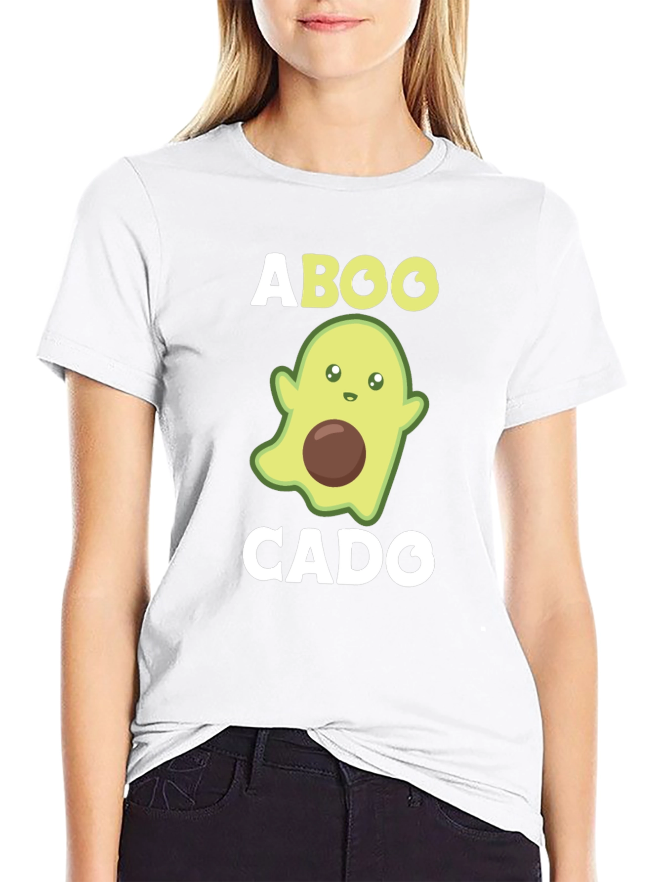 Aboocado Funny Halloween Ghost Avocado T-Shirt