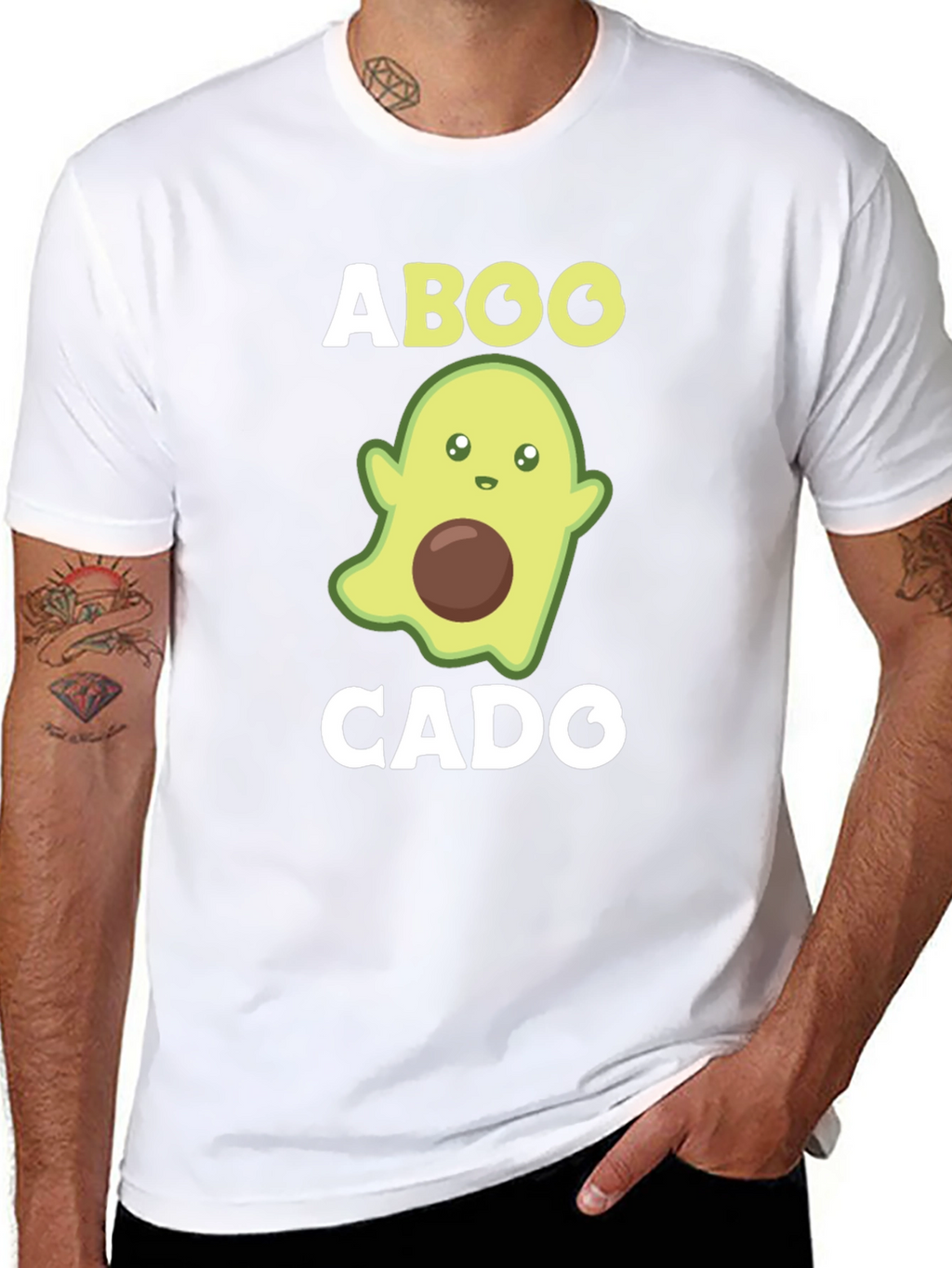 Aboocado Funny Halloween Ghost Avocado T-Shirt