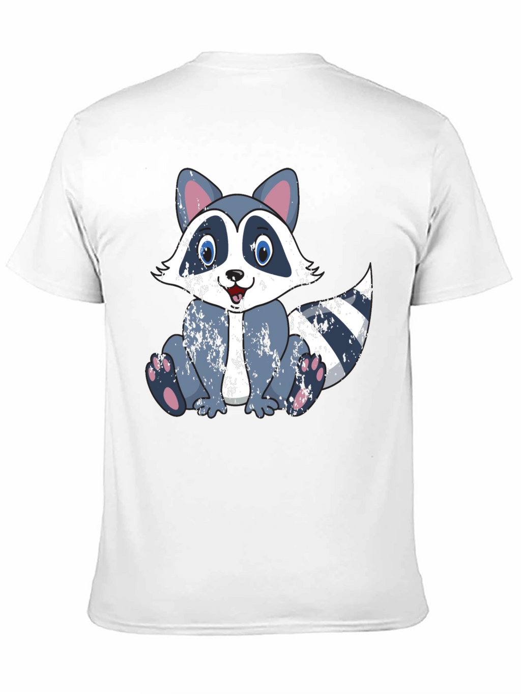 Cartoon Raccoon Graphic Tee - Soft Cotton Blend