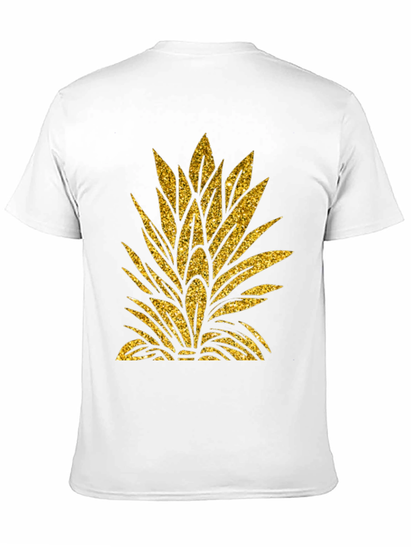 Gold Pineapple Leaf Graphic T-Shirt
