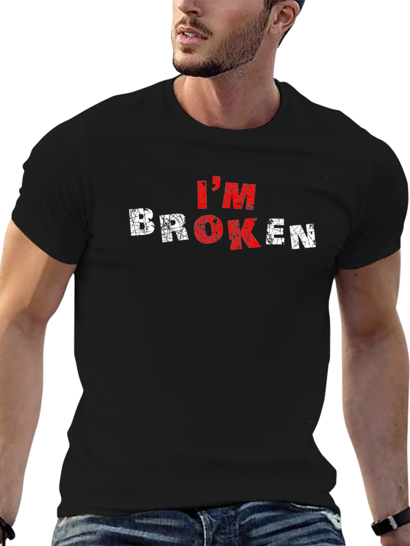 Im Broken Graphic T-Shirt - Grunge Style