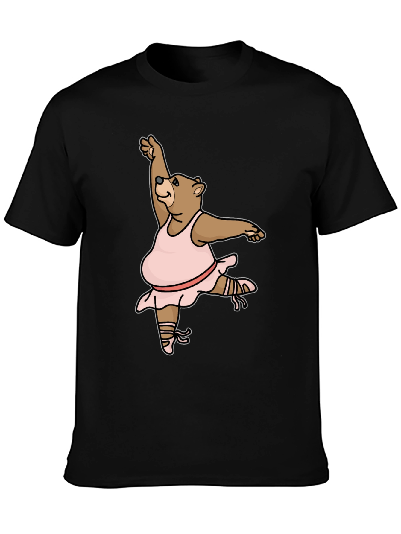 Dancing Bear T-Shirt - Black Cotton Tee