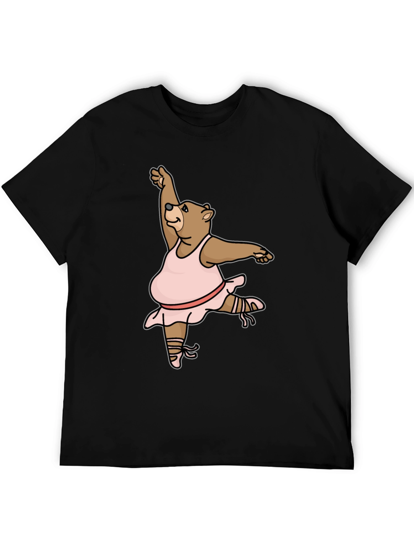 Dancing Bear T-Shirt - Black Cotton Tee