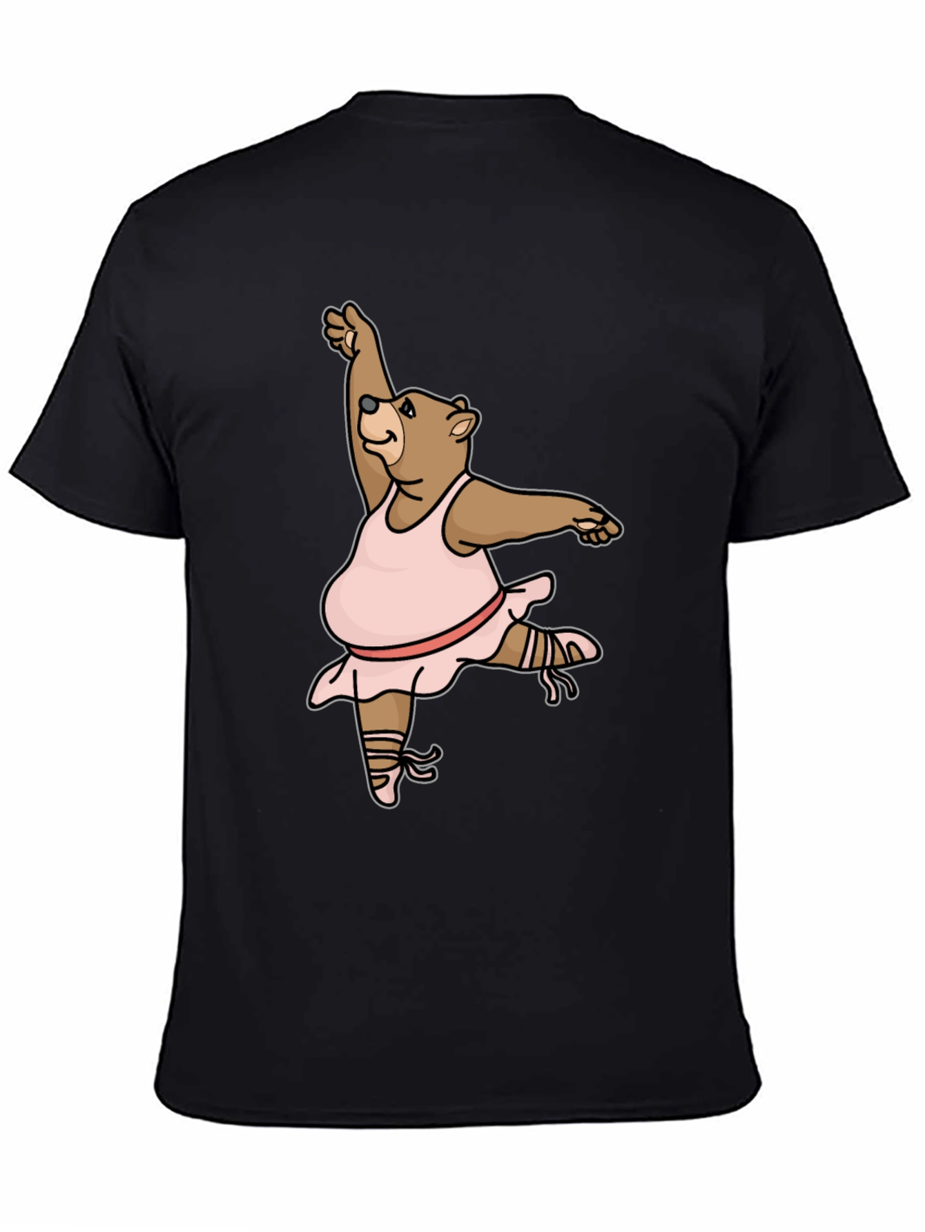 Dancing Bear T-Shirt - Black Cotton Tee