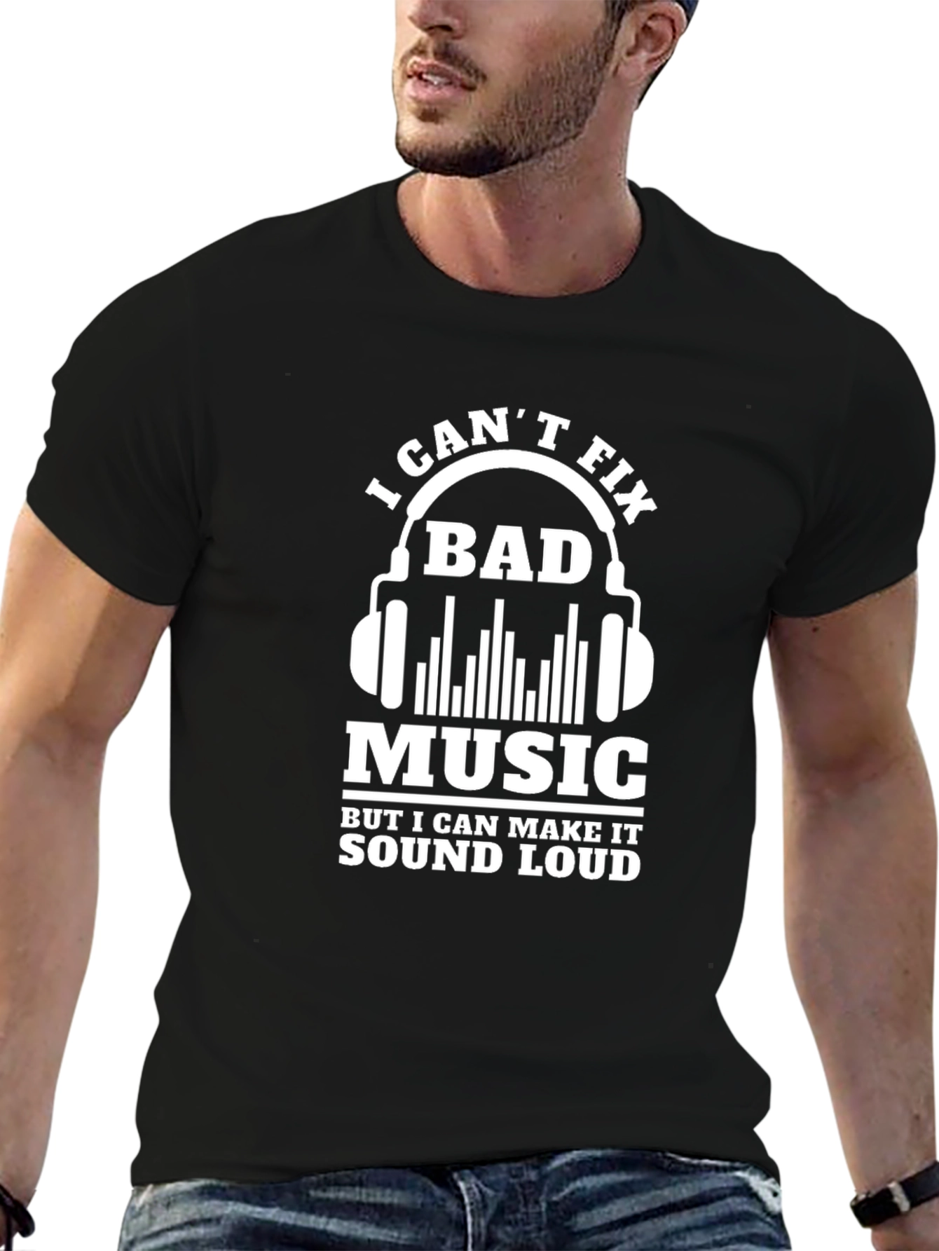 I Cant Fix Bad Music Funny Graphic T-Shirt