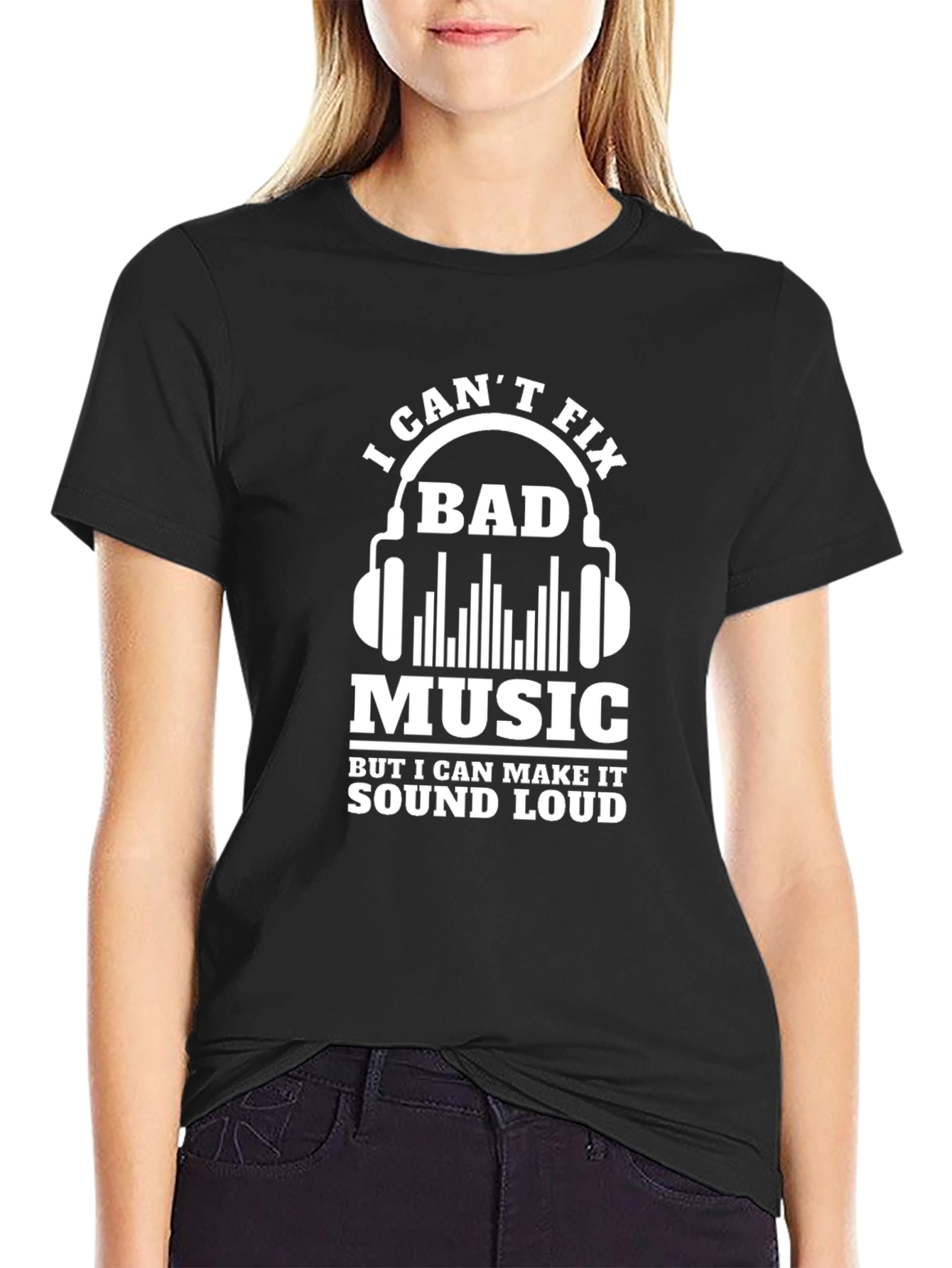 I Cant Fix Bad Music Funny Graphic T-Shirt