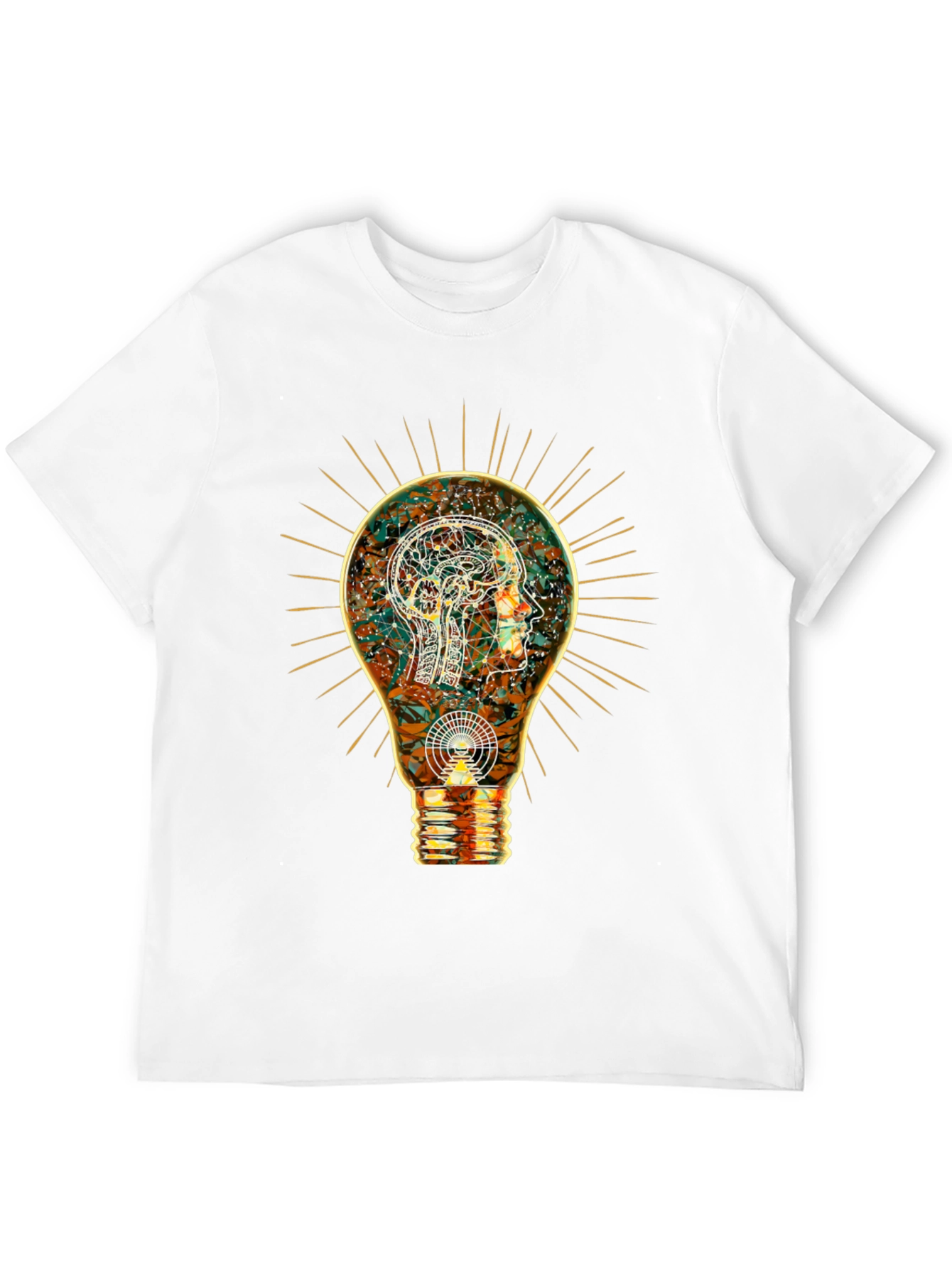 Enlightened Mind Tee: Brain Bulb Design
