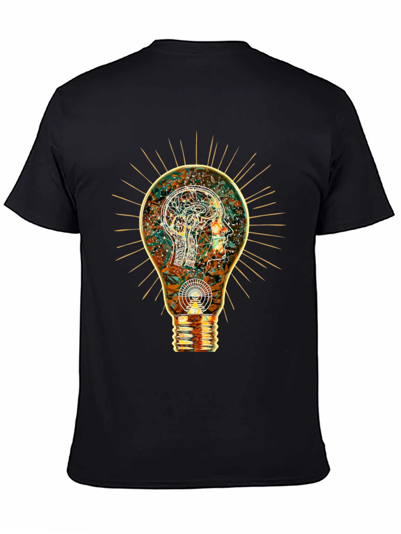 Enlightened Mind Tee: Brain Bulb Design