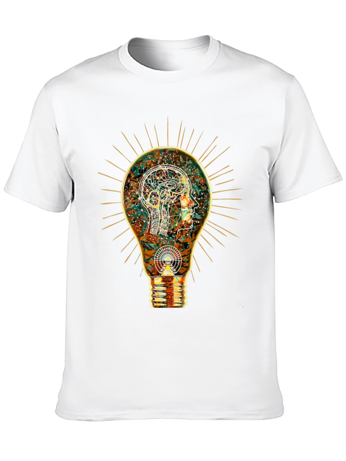 Enlightened Mind Tee: Brain Bulb Design